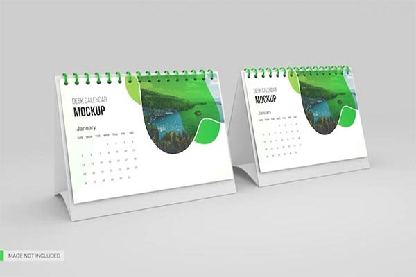 Horizontal Desk Calendar Mockups | Free & premium Horizontal Desk Calendar Mockup Downloads